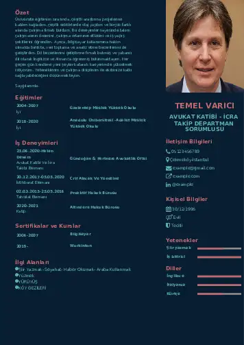Hukuk Sekreteri Cv Örnekleri cv indir